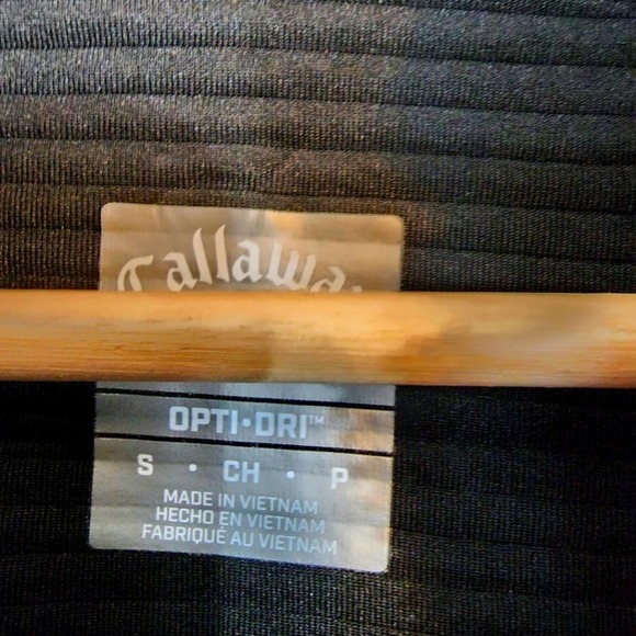 NWT Callaway Rib Tech Opti Dry Quarter Zip Up Pullover Black Size Small - Picture 10 of 11